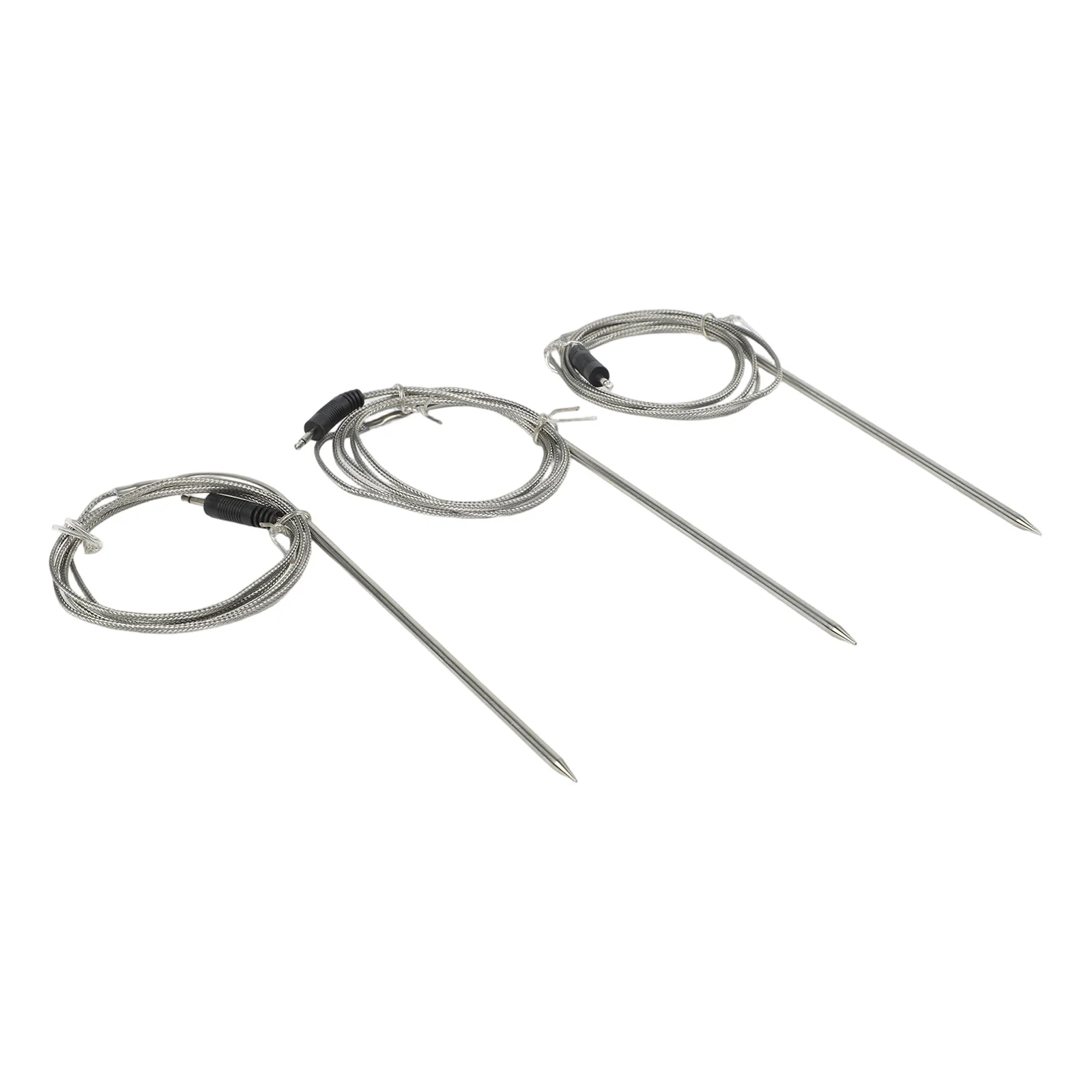 3PCS Replacement Probe Sensor Set for BBQ Thermometer with DC2 5 Connector Compatible with Pellet Grill and Oven Temperature Use