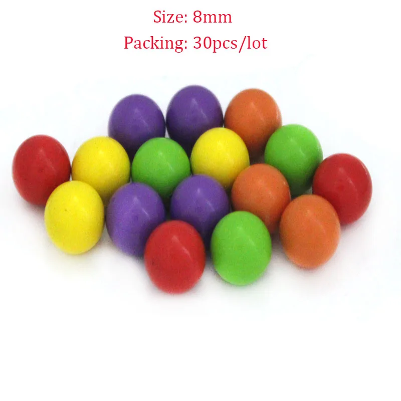 30-100PCS Metal Colored Paint Steel Ball Smooth Loose Space Beads 5mm 6mm 7mm 8 mm Solid Beads Without Holes Toy Bead Wholesale