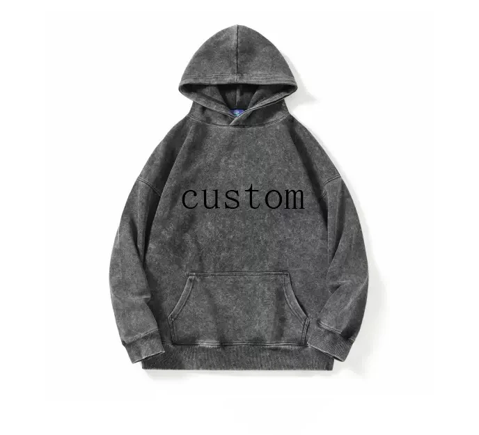 Winter-Hoodie im Retro-Harajuku-Stil, gewaschene Baumwolle, 360G, Pullover-Sweatshirt, Y2K