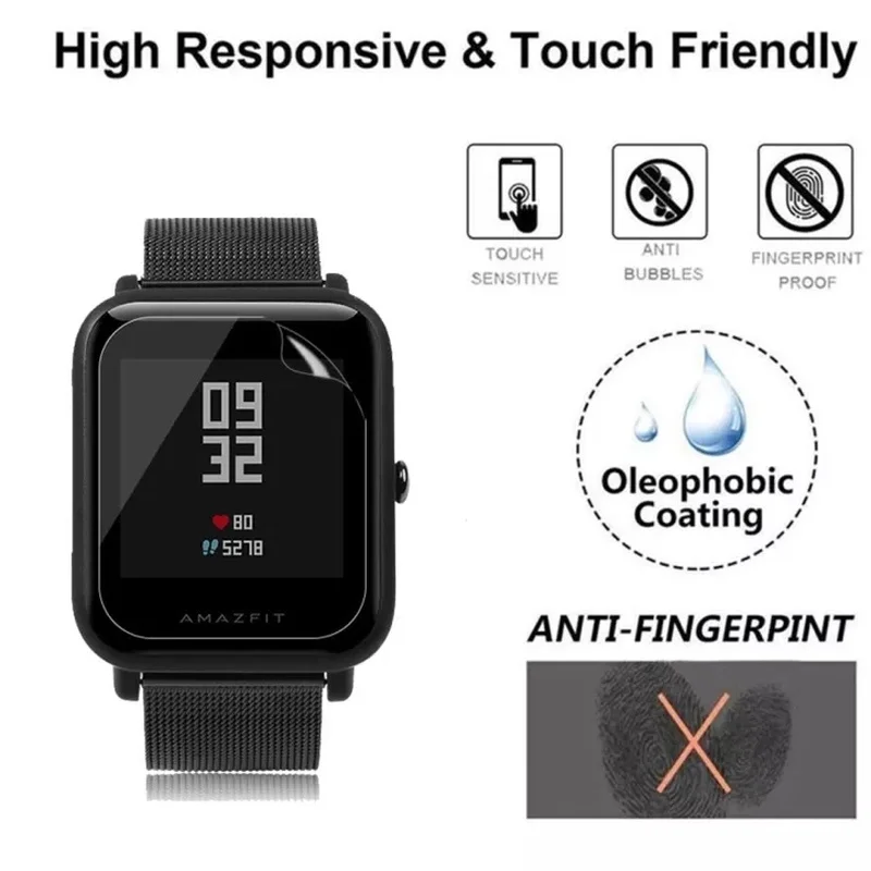 10-1Pcs Beschermende Hydrogel Film Voor Amazfit Bip 3 Bip3 Pro (Geen Glas) screen Protector Anti-Scratch Film Voor Amazfit Bip 3 Pro