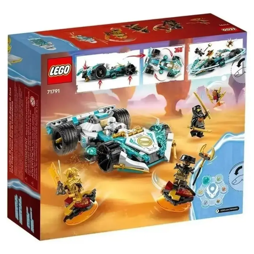 LEGO 71791 NINJAGO Zanes Dragon Power Spinjitzu Racing Car Toy for