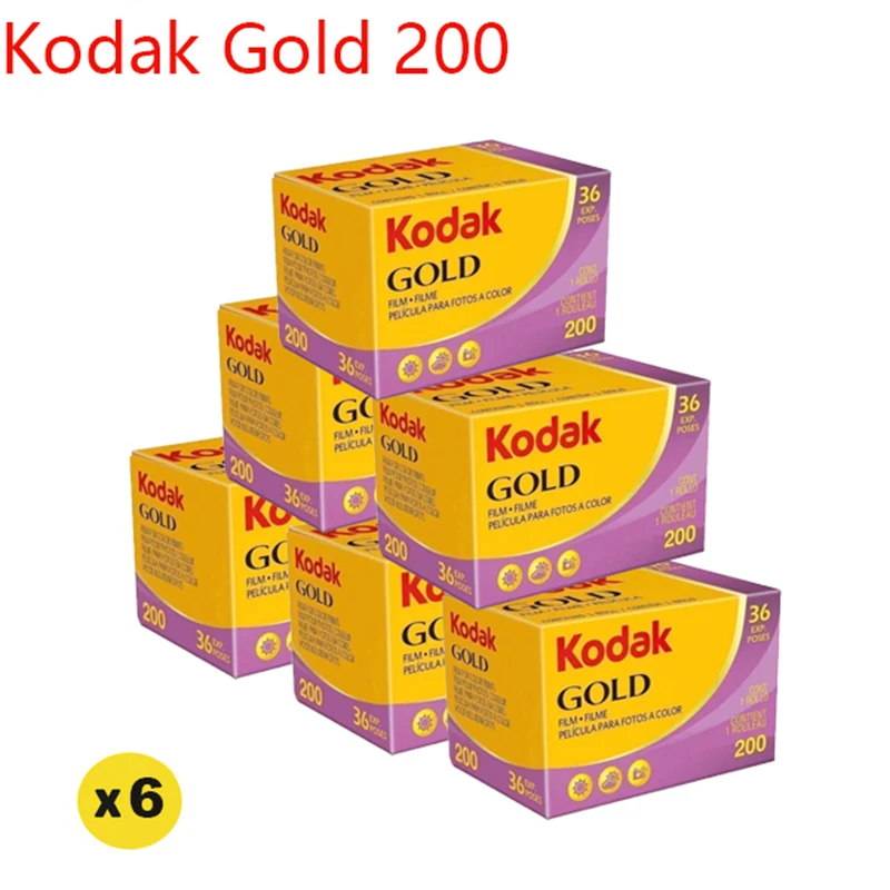 Kodak Film 6 Rolls For Kodak Gold 200 135 Color Film 36 Sheets of 35mm Film 36 Exposures for Kodak H35/M35/M38 Film Cameras