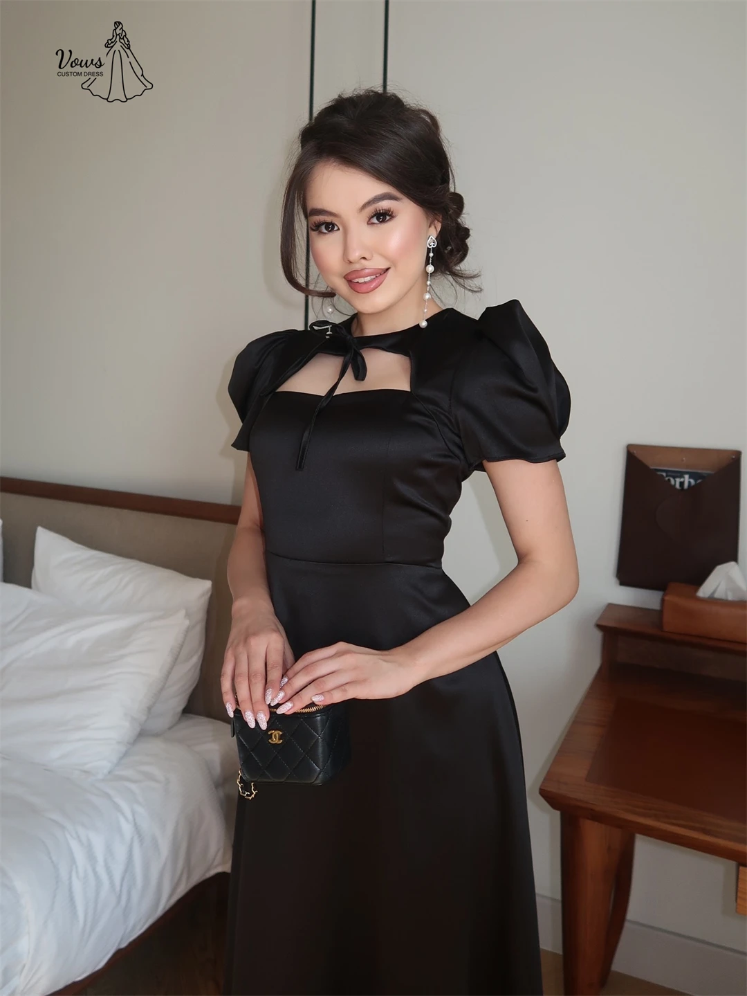 Vows Line فساتين سهرة أنيقة مصنوعة حسب الطلب فساتين نسائية أنيقة للمناسبات الخاصة فستان حفلة موسيقية نسائي أسود 2025 Gala