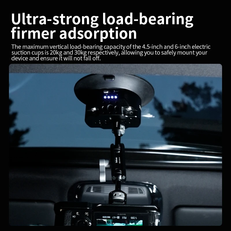 Selens 4,5 "/6" профессиональный держатель на присоске для электронной камеры 1/4 и 3/8 винтовой порт для камеры телефона автомобильное крепление для съемки