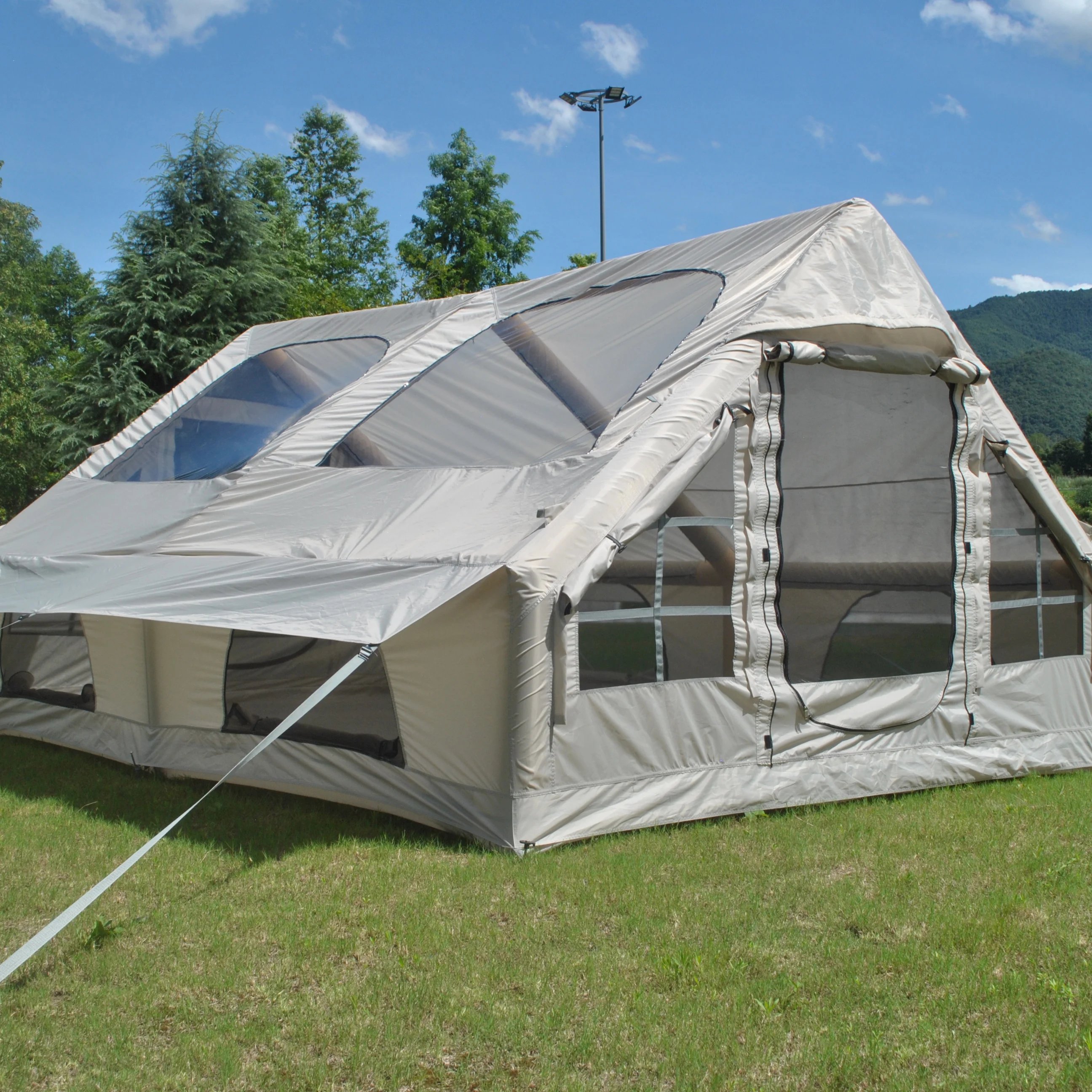 13' X 10' Aufblasbares Campingzelt für 8-10 Personen, Großes Aufblasbares Zelt, 4-Jahreszeiten Aufblasbare Zelte, Aufblasbares Kabinenzelt