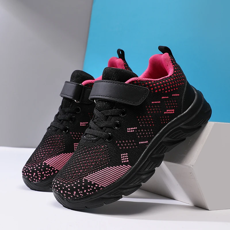 2025 New Children Sports Shoes Mesh Breathable Kids Running Shoes Fashion Boys Tennis Shoes Lightweight Outdoor Girls Sneakers