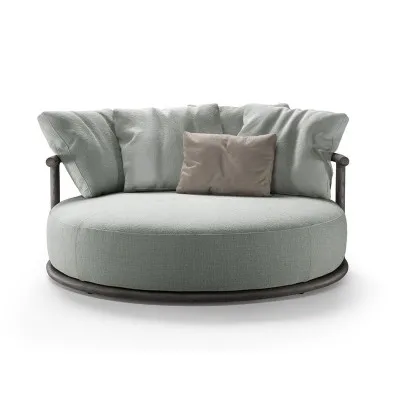 Simple Modern Round Sofa Small Apartment Living Room Bedroom Balcony Single Recliner