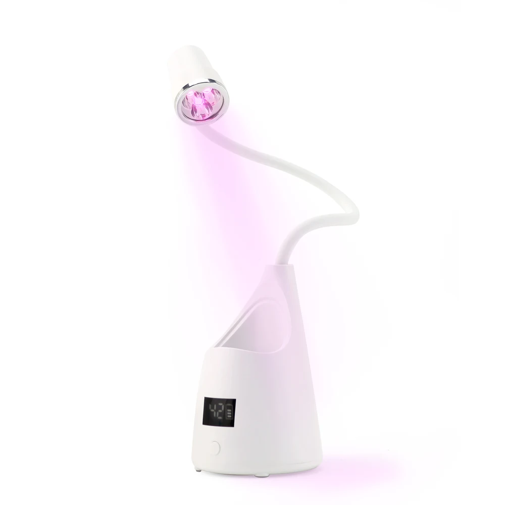 

Мини-вспышка Cure Light 18 Вт Портативная перезаряжаемая лампа для ногтей Беспроводная батарея Мощная для отверждения геля