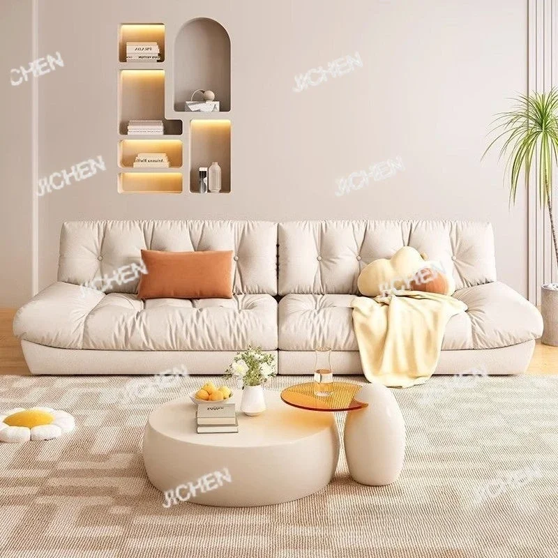 

XH Cloud Диван Современный Простой Большой Сидя Глубокий Матовый Бархатный Диван Гостиная Маленькая Квартира Прямой Ряд Тканевый Диван