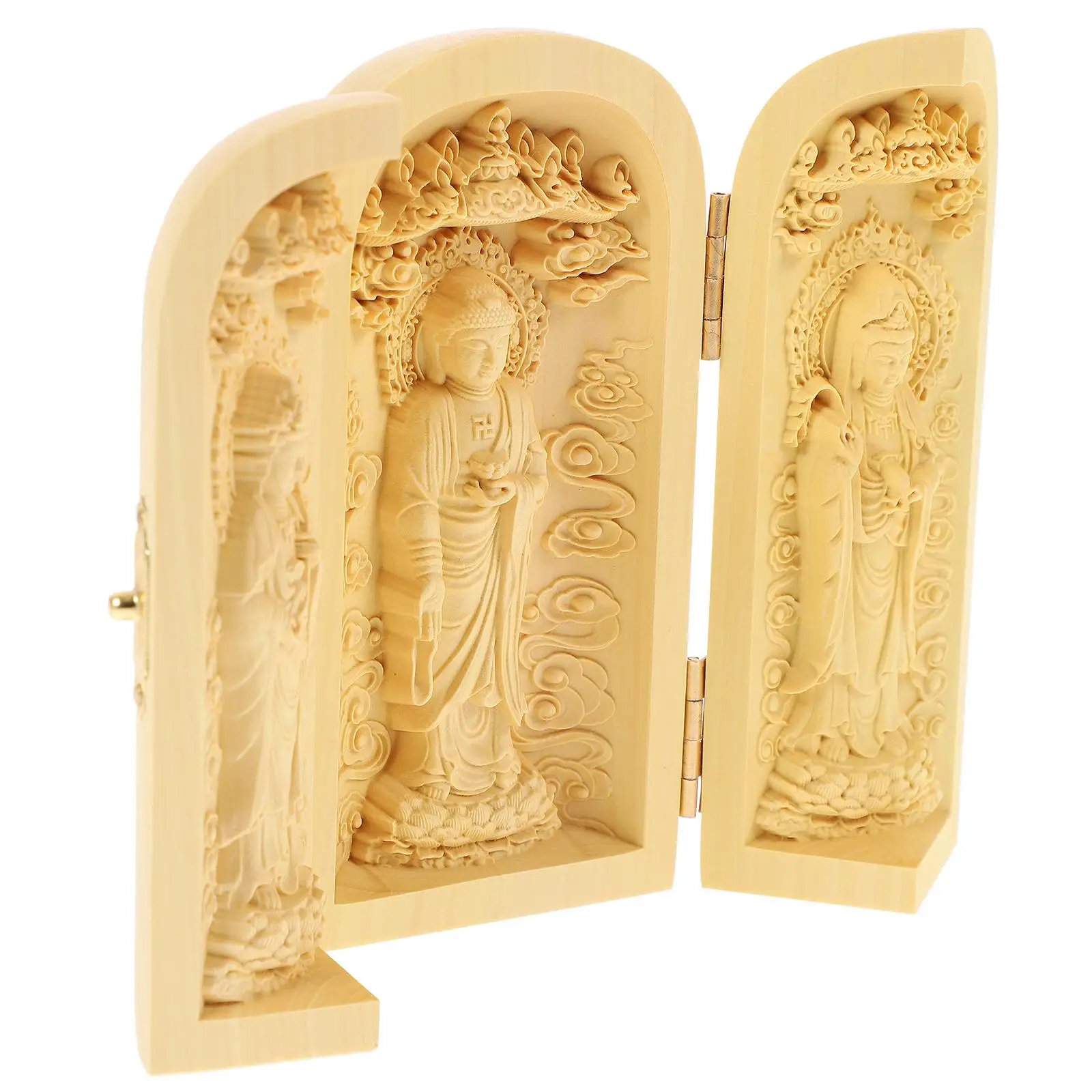 

Boxwood Buddha Statue Indoor Large Small Decoration Zen Sculpture Exquisite Unpack