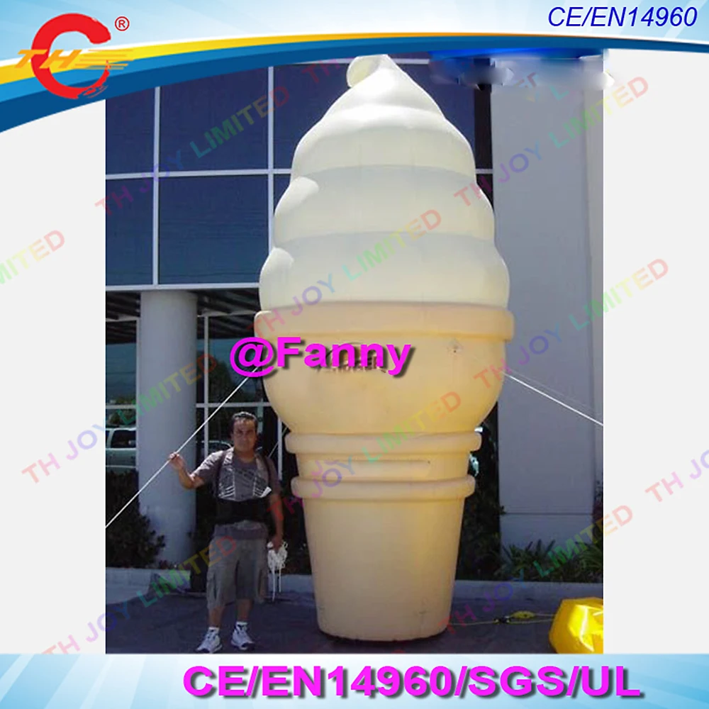 

free air shipping Giant Inflatable Ice-cream Cone Ice Cream Model Outdoor for Commercial Shop Advertising Promotion