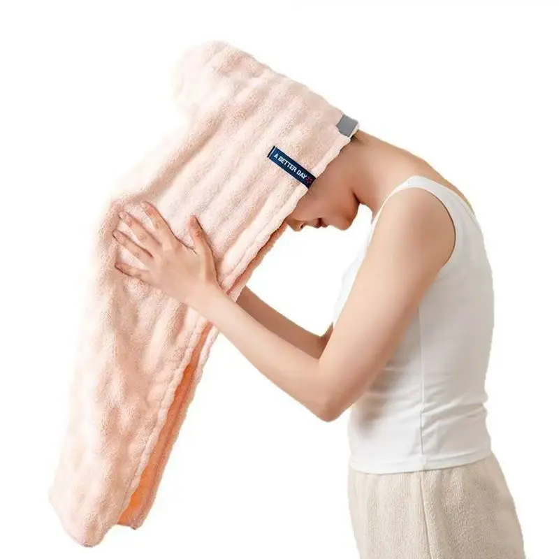 Plush Velvet Hair-drying Cap, Highly Absorbent and Quick-drying, Women’s Head Wrap Towel for Hair Washing, Thickened Bath Cap