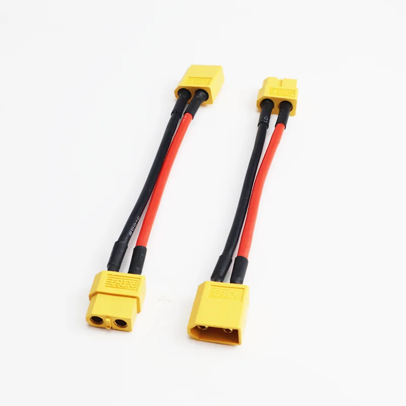 2pcs / 7pcs XT60 Battery Connector 14AWG 10cm Silicone Wire Male/Female Dual Extension for Battery Charger Motor DIY