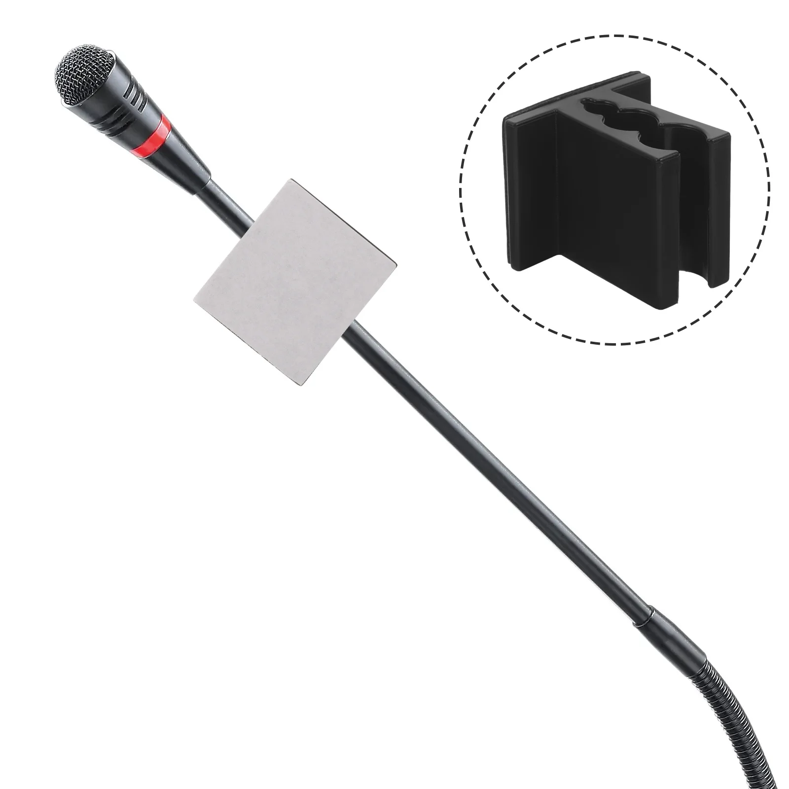 

Durable Plastic Microphone Clip Anti Slip Shockproof Mic Holder Portable Design for Speech Recordings Live Broadcasts