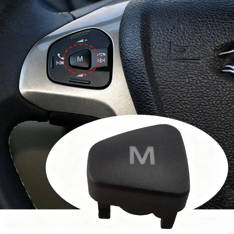  Clip In Steering Wheel Control Button Part, Black Textured Repair Piece for MK7 Daily Cabin Button Area Use Work Fit
