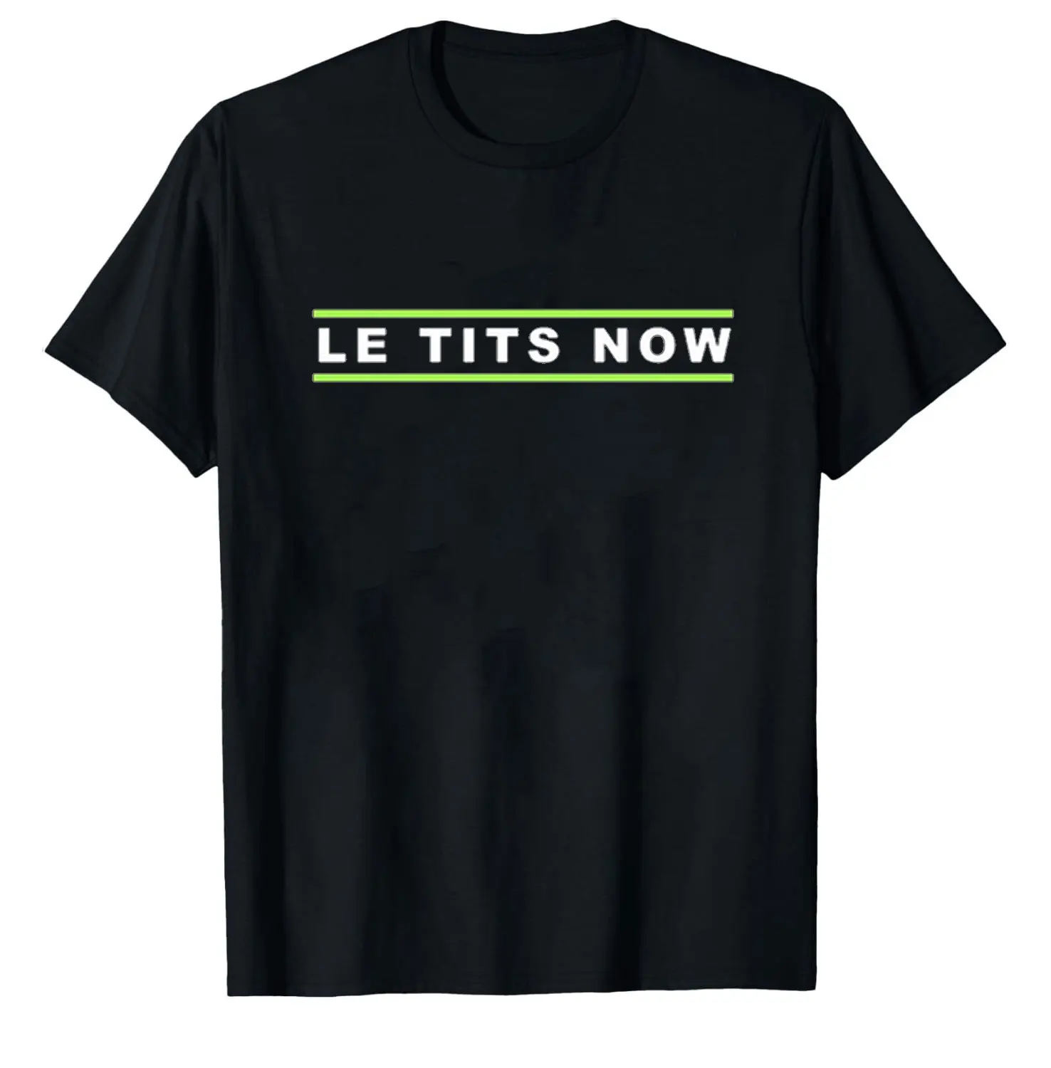 Le Tits Now Let It Snow Play on Words Simple Letters Crewneck T Shirt Popular Trending Regular Short Sleeve Cotton Shirts Mens