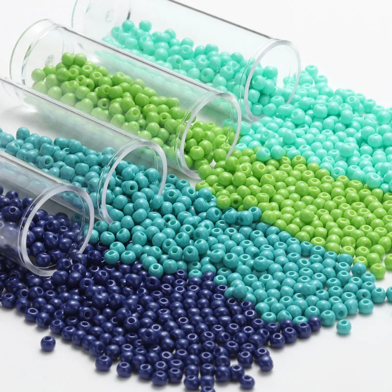 Japanese  Beads 3.0MM 10Grams/Tube The Glossy Round Glass Loose Beads Beading For DIY Handmade Needle Work  Sewing Craft