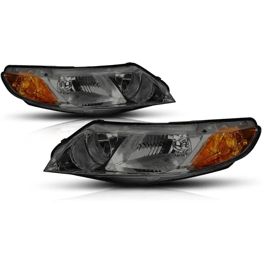 

Smoke Lens Amber Corner Headlights Replacement Compatible with 06-11 Honda Civic Sedan