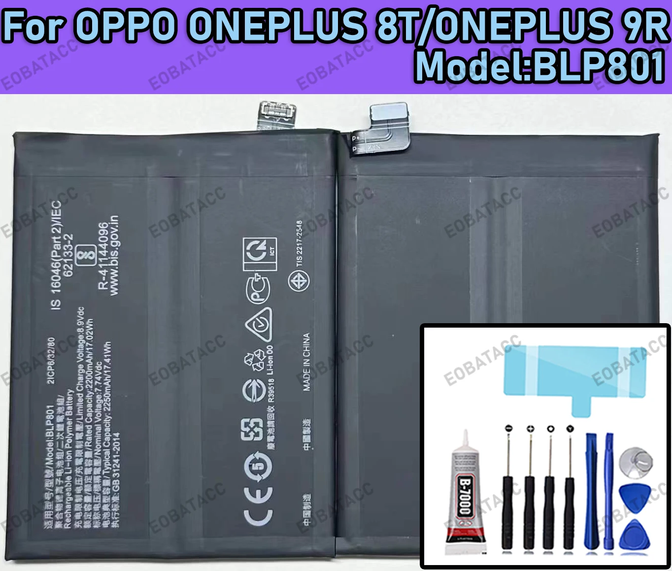 

100% New Zero Cycle BLP801 Battery For OPPO Realme GT Master Edition RMX3363 RMX3360 RMX3361 Replacement Batteries