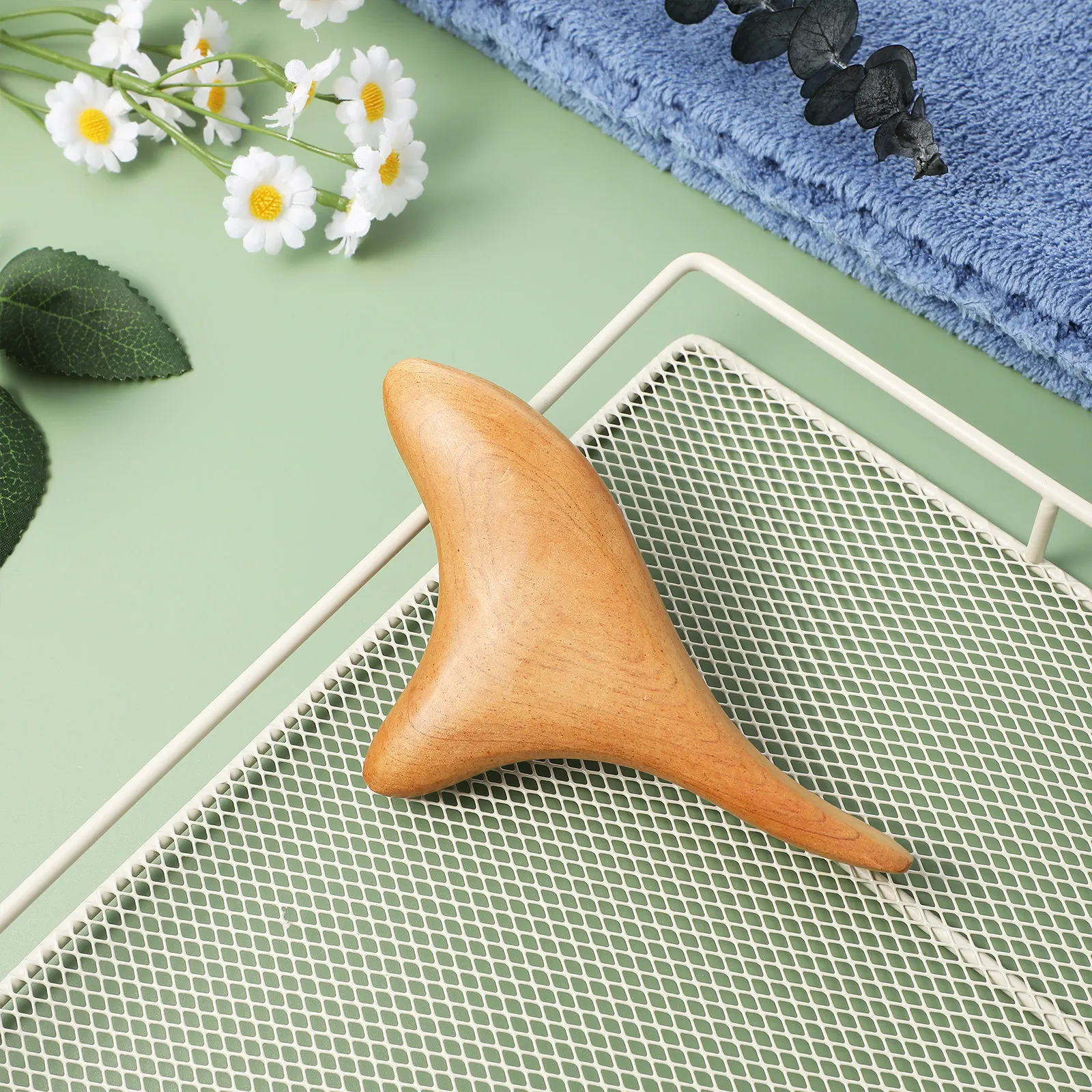 Triangular Wood Massage Tool Thai Inspired Gua Sha Board for Muscle Scraping Skin Renewal Neck Back Shoulders Feet Waist Relief