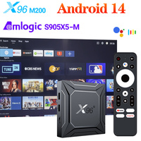 X96 M200 TV Box Android14 Amlogic S905X5M 6nm Quad Core ARM Cortex A55 AI-SR AV1 4K ULTRA HD Gigabit LAN BT5.x Set Top Box