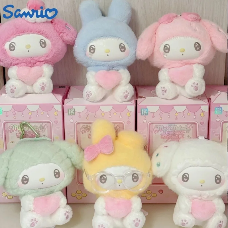

Новая горячая подлинная серия «My Melody» 50th Anniversary Creamy Candy, виниловая глухая коробка для лица Kawaii My Melody, сумка с подвеской Mystery Box As