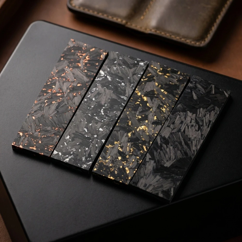 1 PC New Type Resin Crushed Carbon Composite Slab DIY Craft Material Portable Handle Making Materials