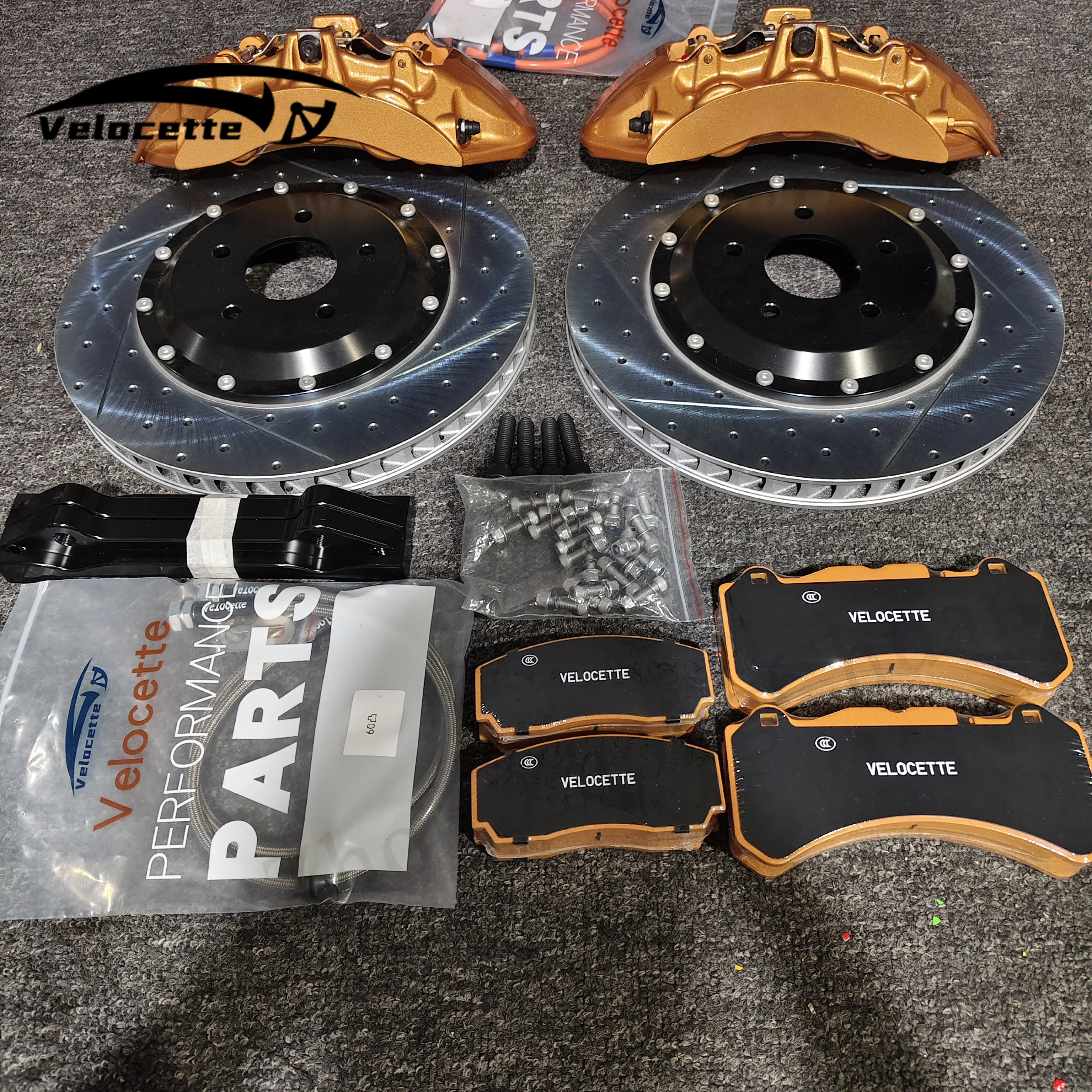 for Auto Racing  Brake Calipers 355*32mm 6- Pot Brake System Kit  for Honda Civic VW GOLF BMW Audi Toyota Ford F-150 Lightning