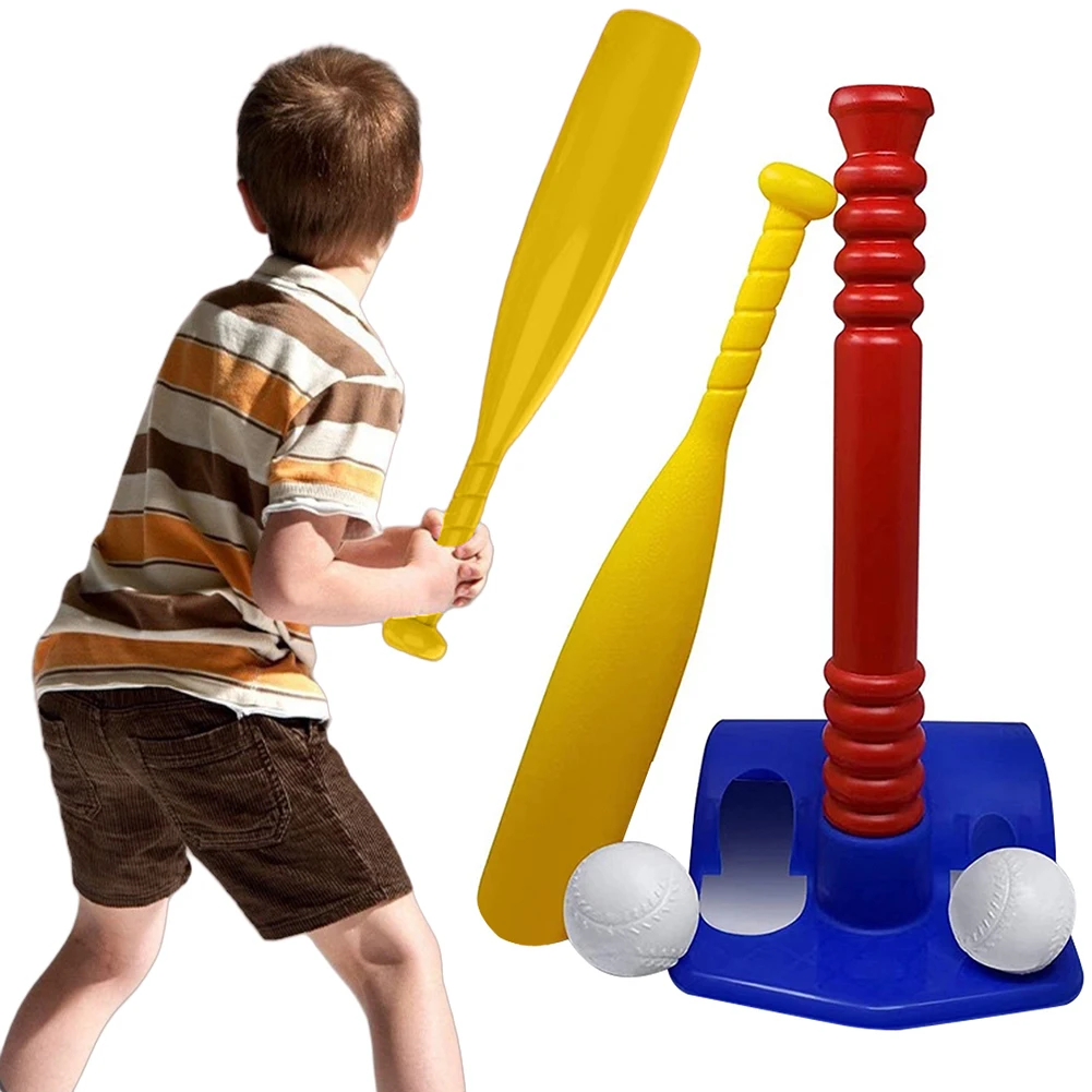 Funny Kids Baseball Bat Tee Ball  Includes 2 Balls Kids Baseball Sports  Set for Kids 3-5 for Toddlers Boys and Girls