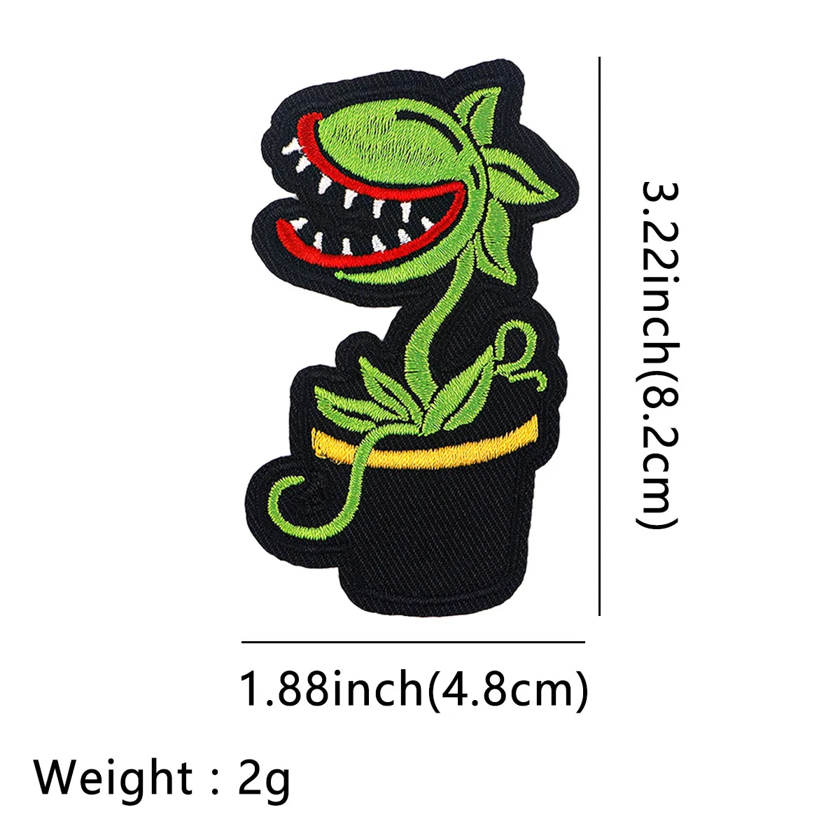 Green Plant Embroidered Patches For Kids Clothing DIY Badge Adhesive Patches Game Cartoon Patches On Clothes Stickers Appliques