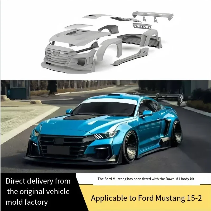 Suitable for 15-22 Mustang Upgraded and Modified Dawn M1 Wide Body Resin Material Surround Complete Body Kit