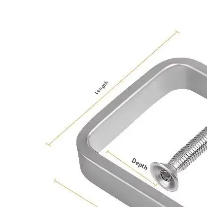 Woodworking C Clamp Set 50mm to 100mm Range Thickened Alloy Body T Handle Smooth Operation for Furniture Building