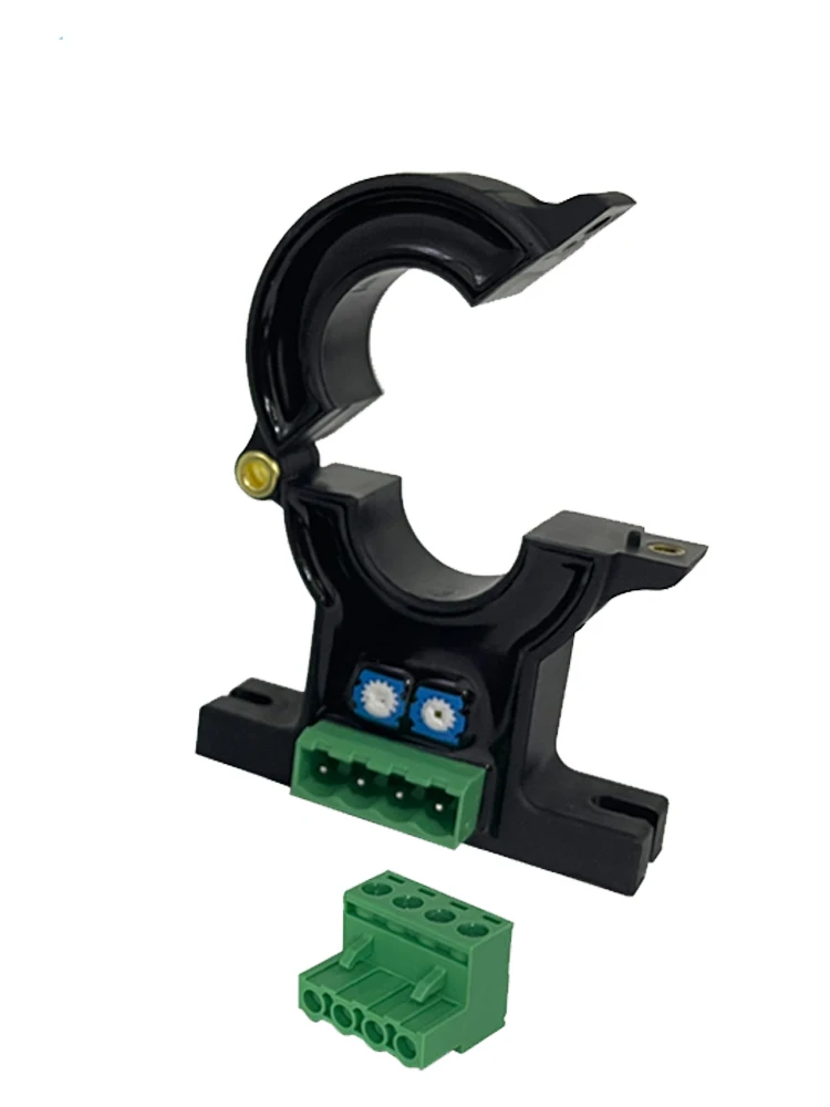 Transductor de corriente de núcleo dividido QNDBK1-21 Entrada AC 50A 100A 200A 300A Salida 5V 10V DC PWR + 24V ct sensor de corriente hall