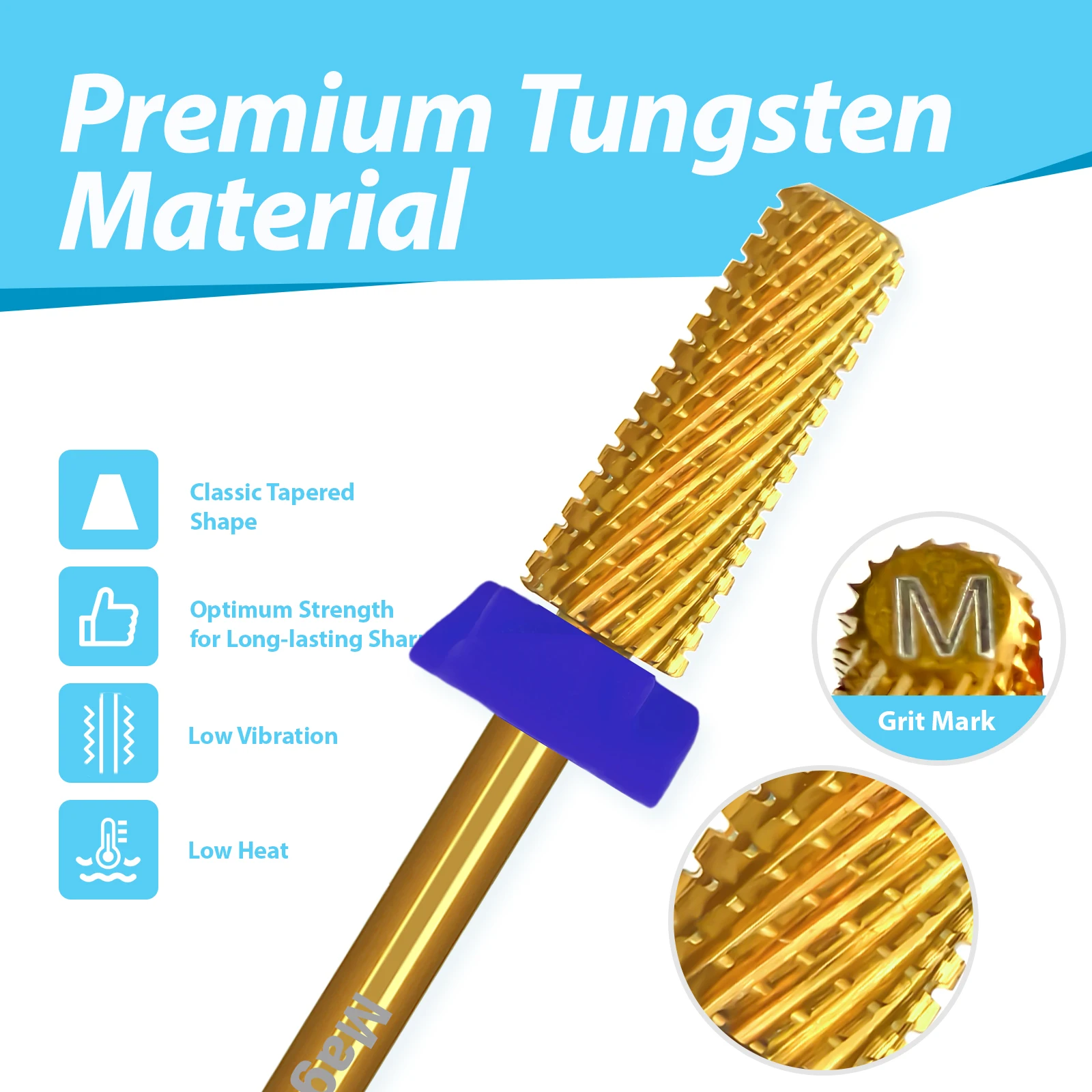 MagiBling บาร์เรลขนาดเล็กคาร์ไบด์เล็บเจาะบิตซ้ายขวามือเครื่องตัดมิลลิ่งคัดเกรดขัด Remover อุปกรณ์แต่งเล็บ