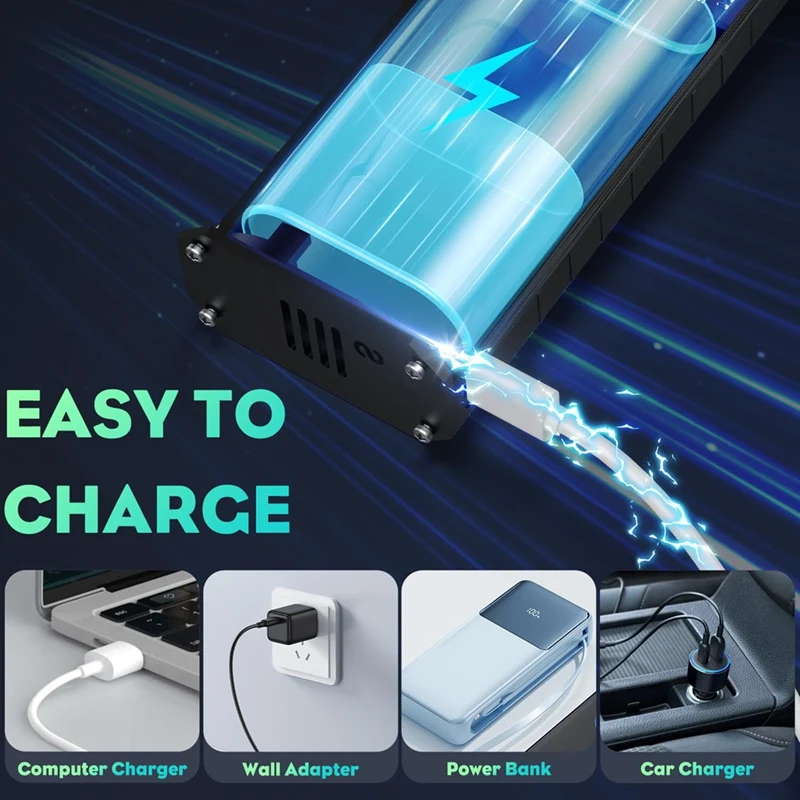 Compressed Air Duster 130,000 RPM Super Power Fan Mini Blower,Electric Air Duster for Cleaning Keyboard,PC,Car-A13G view 2