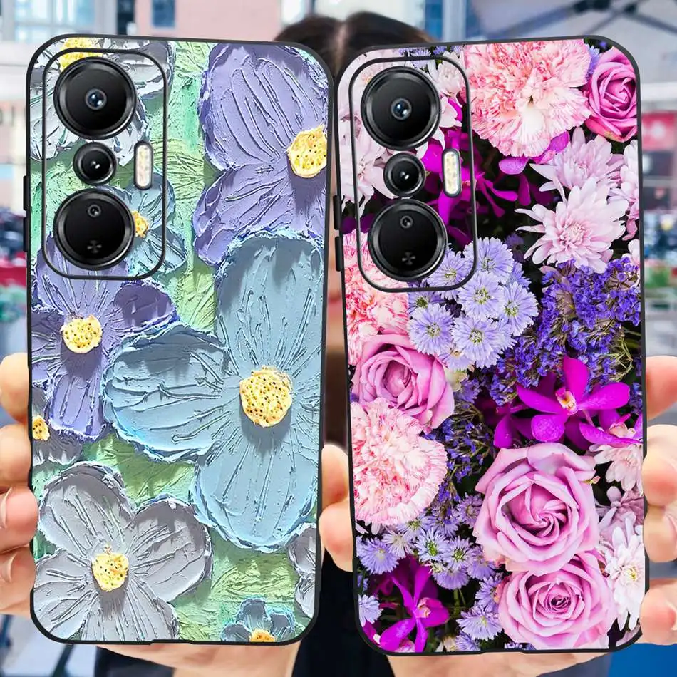 Soft Silicon Case For Infinix Hot 20S X6827 Elegant Flower Butterfly Pattern Rubber Phone Cover For Infinix Hot20S