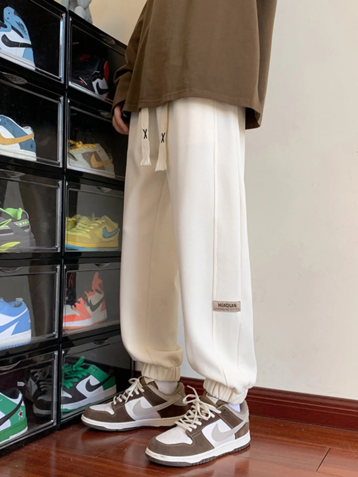 

Свободные мужские повседневные брюки в японском стиле, весна-осень, модный бренд, американский тяжелый вес, широкие брюки, универсальные длинные брюки для отдыха...