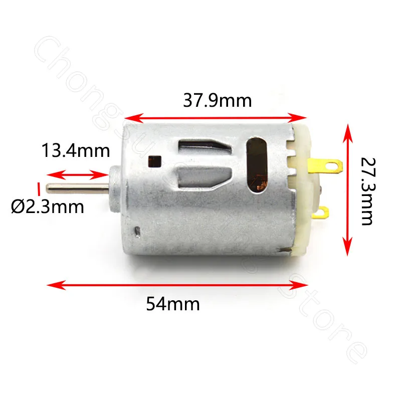 DC 12V Micro Motor 10000RPM High Speed R385 Brushed Electric Motor DIY Hair Dryer Car and Ship Models