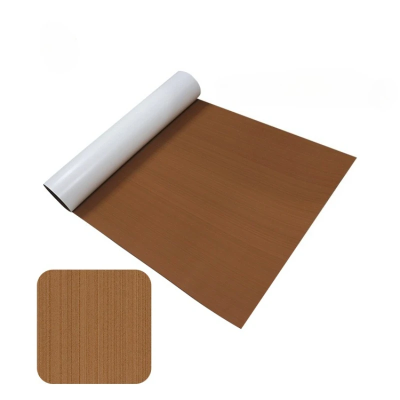 

2400*1200*5mm EVA Foam Two Color Full Sheet Faux Teak Brushed Decking Sheet for Yacht Marine Flooring Pad MotorBoats Vehicle Pad