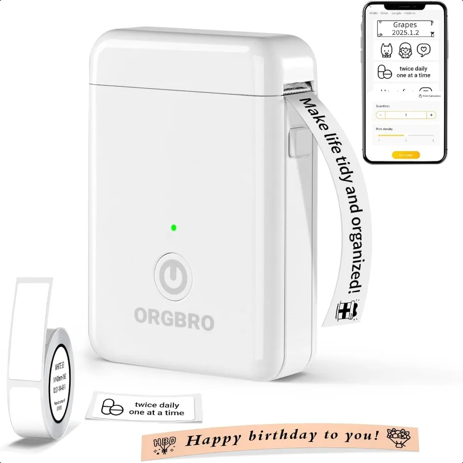 

Label Maker hine with Tape X1 Portable Bluetooth Mini Label Printer port PreCut Continuous Label Wirel Small Label Makers with