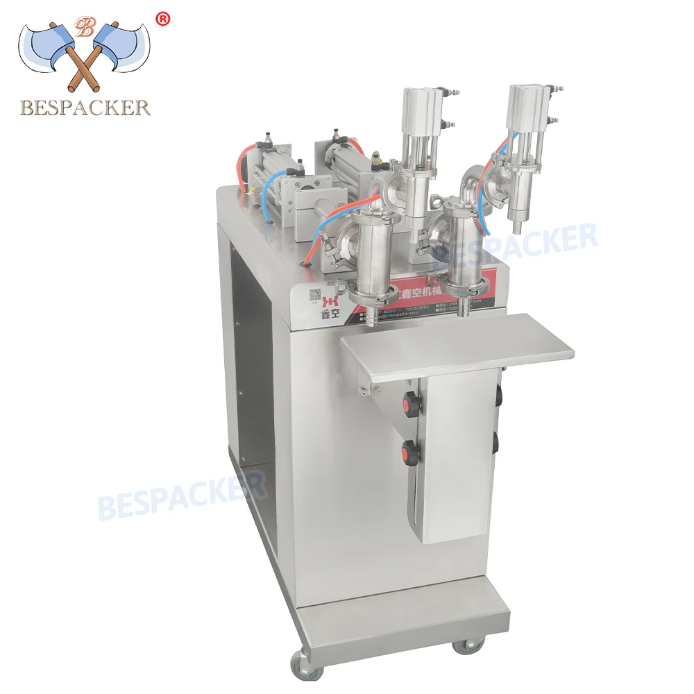 Y2WLD-1000 فوور الدائمة 2 رؤساء ماكينة حشو السائل عصير الفاكهة المياه المعدنية التلقائي