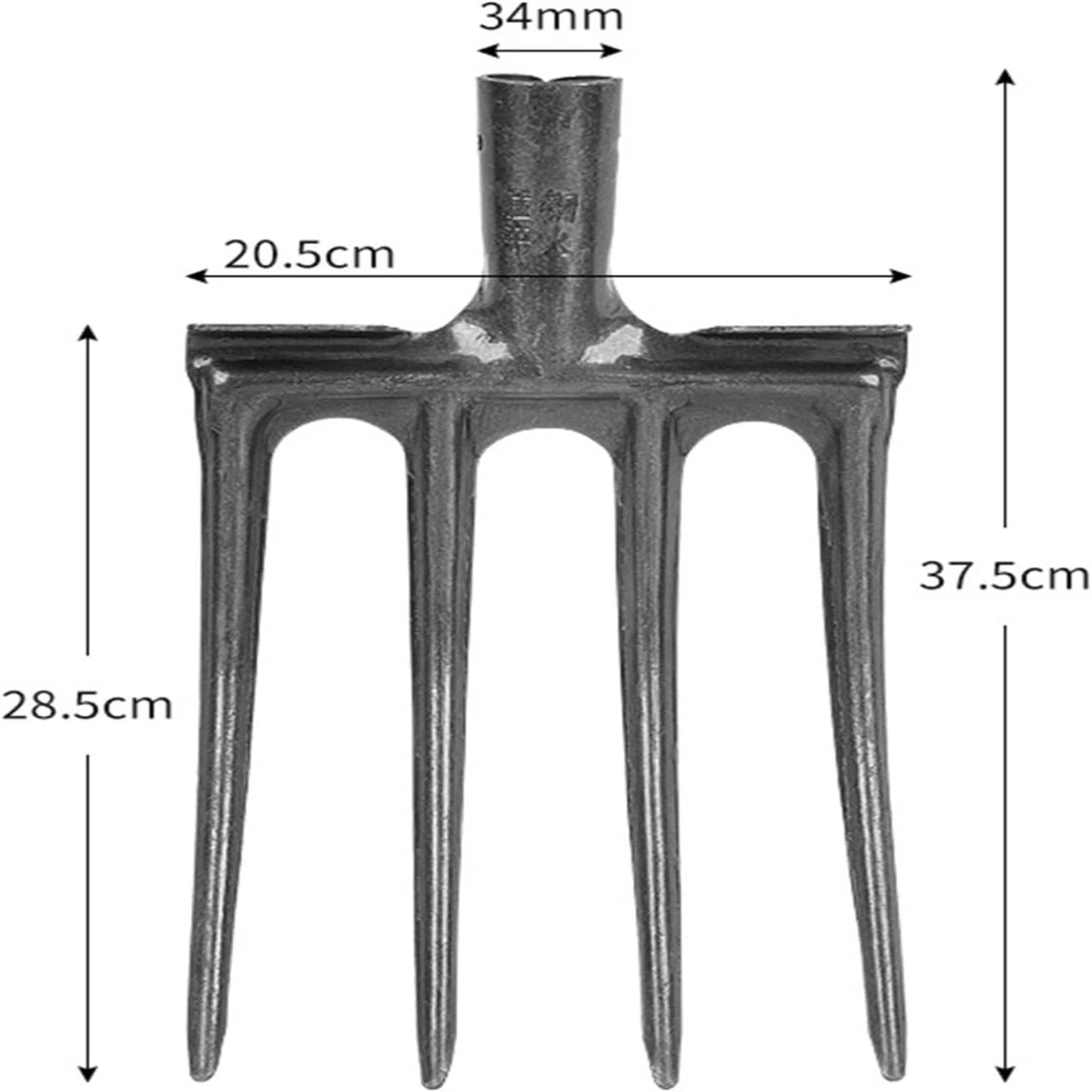 Durable and Efficient IGUWYN High Strength 4 Tine Digging Fork for Garden Planting - Constructed with High Carbon Steel for Anti