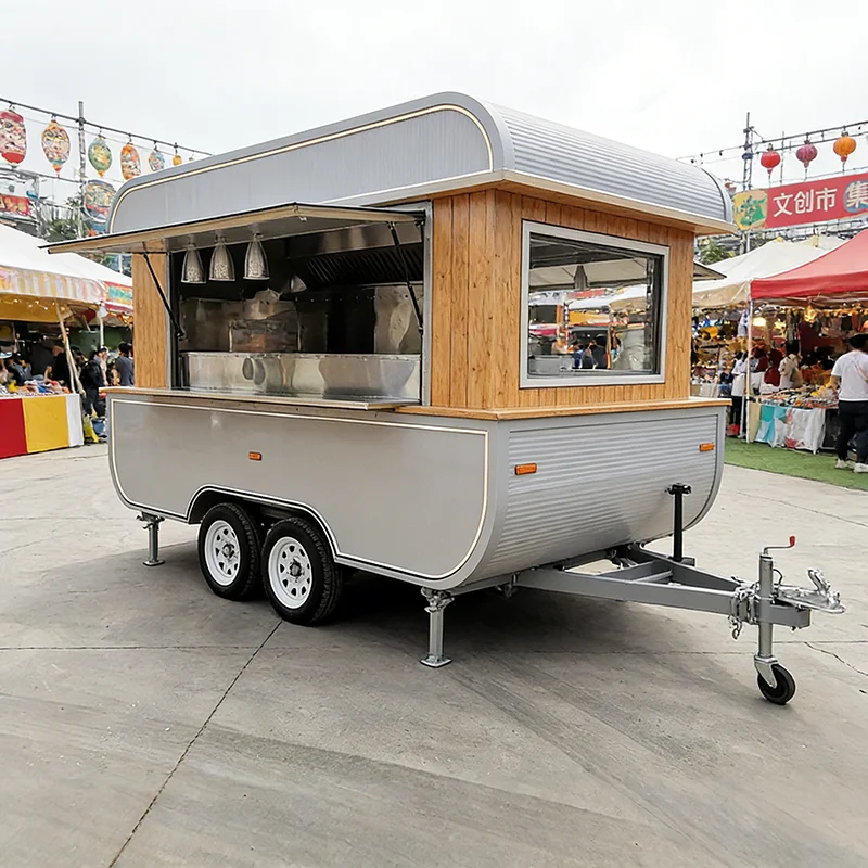 Mobile Kitchen Trailer with Walk In Refrigerator and Commercial Range for Large Scale Catering