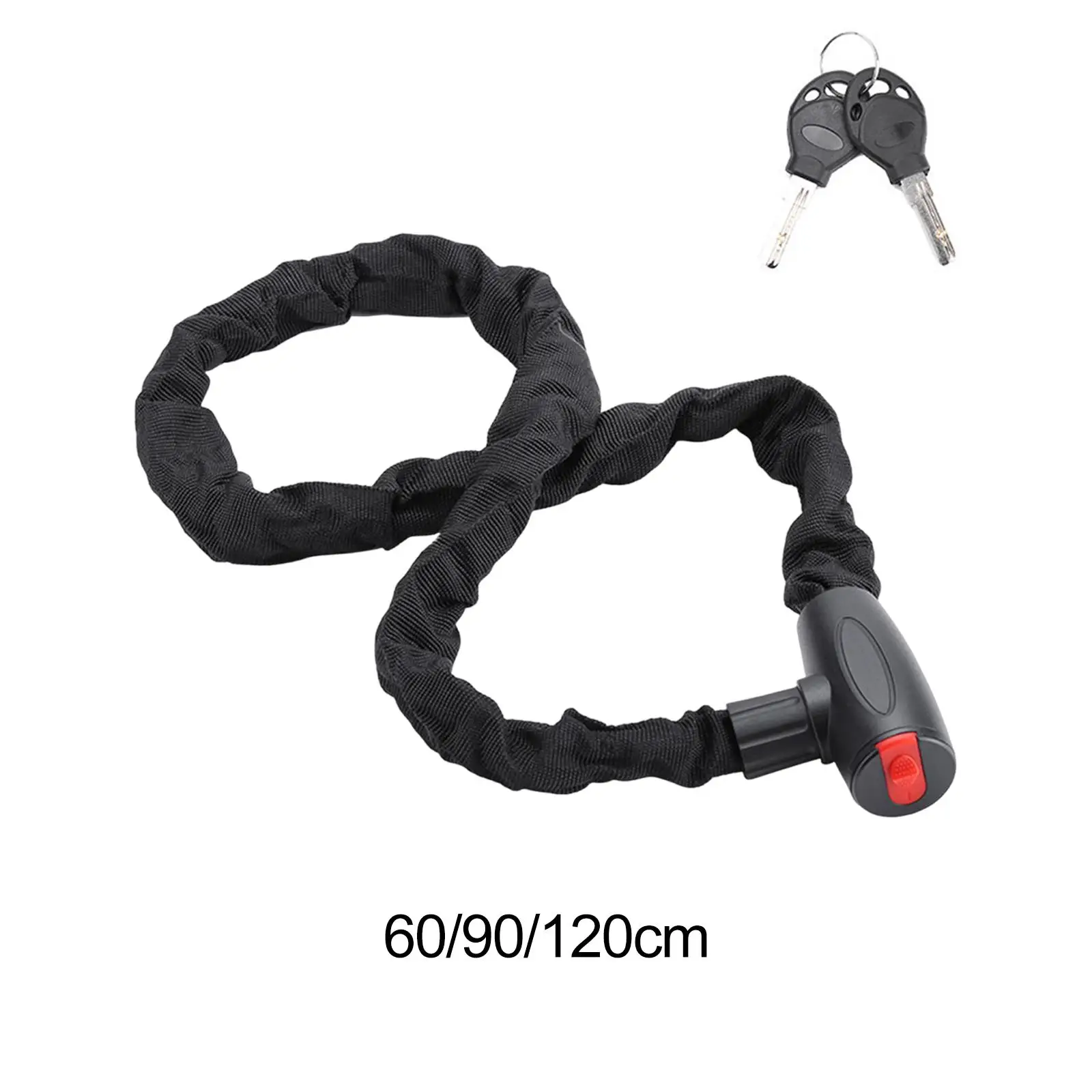 

Замок велосипедной цепи Сверхмощные аксессуары Портативные с двумя ключами Черные запасные части Простота установки Высокопроизводительные принадлежности