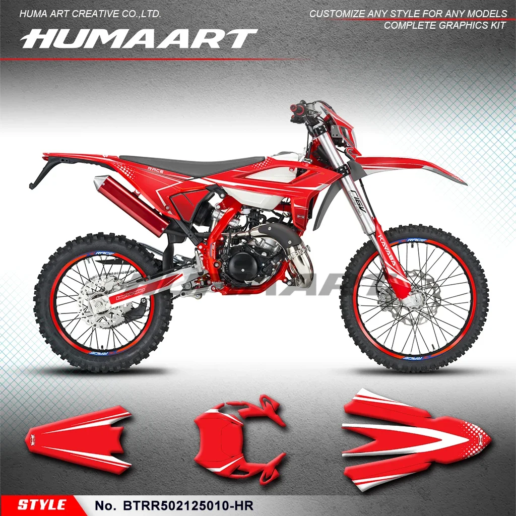 

Наклейка HUMAART для мотоцикла BETA RR 50 Race 2021-2025, комплект для восстановления, BTRR502125010-HR