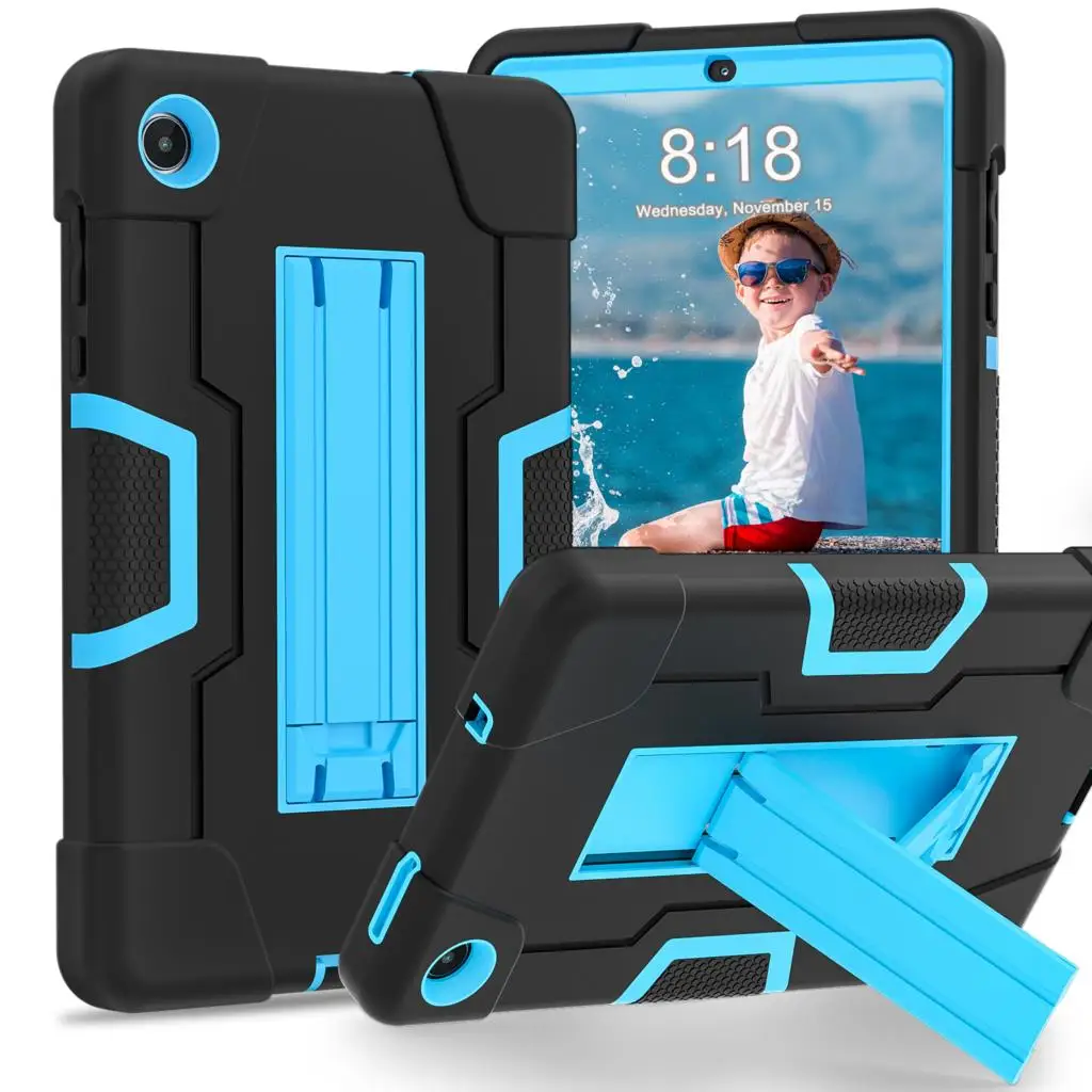 Armor Case For Lenovo Tab M9 TB-310FU XU M8 4th Gen TB-300FU XU 2023 Shockproof Built-in Kickstand Cover 3-in-1 Protection Shell