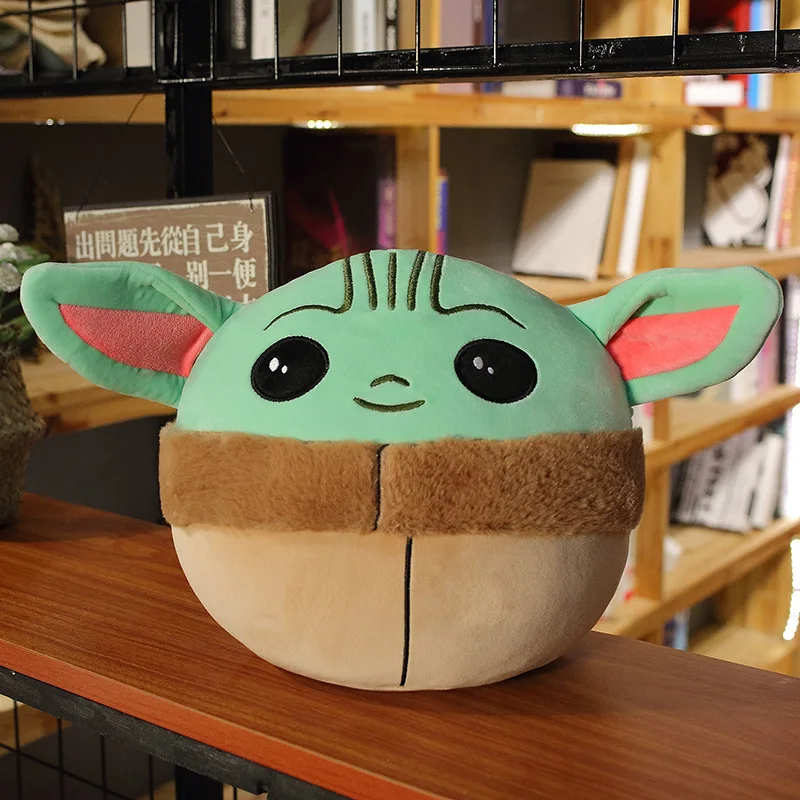 Disney Mandalorian Baby Yoda peluche lindo juguete de peluche Star Wars Kawaii almohada cojín muñeca decorativa regalo creativo para niños