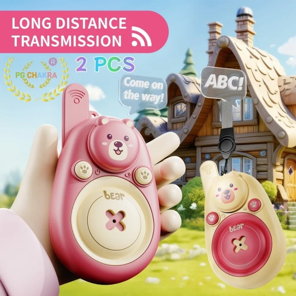 Afstandsbediening Intercom 2 stks Walkie Talkies Radiozender voor kinderen Afstandsbediening Draadloze zender Pagina Cartoon Speelgoed