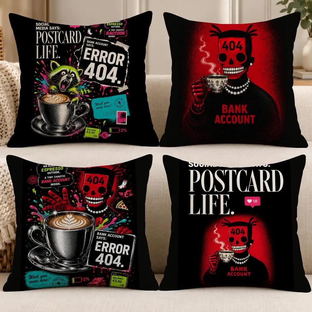 Movement Trendy T-The Reali-TEA Movement Cushion Cover Soft Short Cover Washable Sofa Bed Dorm Garden Home Office Chair Decor