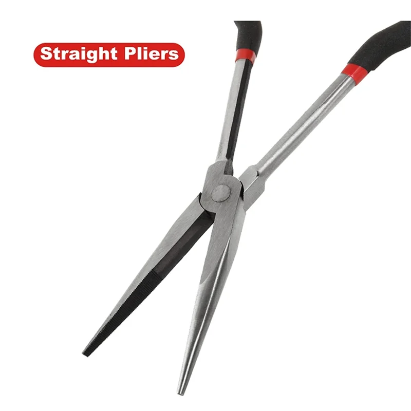 Acessórios para alicates ABKL Alicate de ponta longa de 11 polegadas inclui alicate reto, 45 graus, 90 graus e tipo O